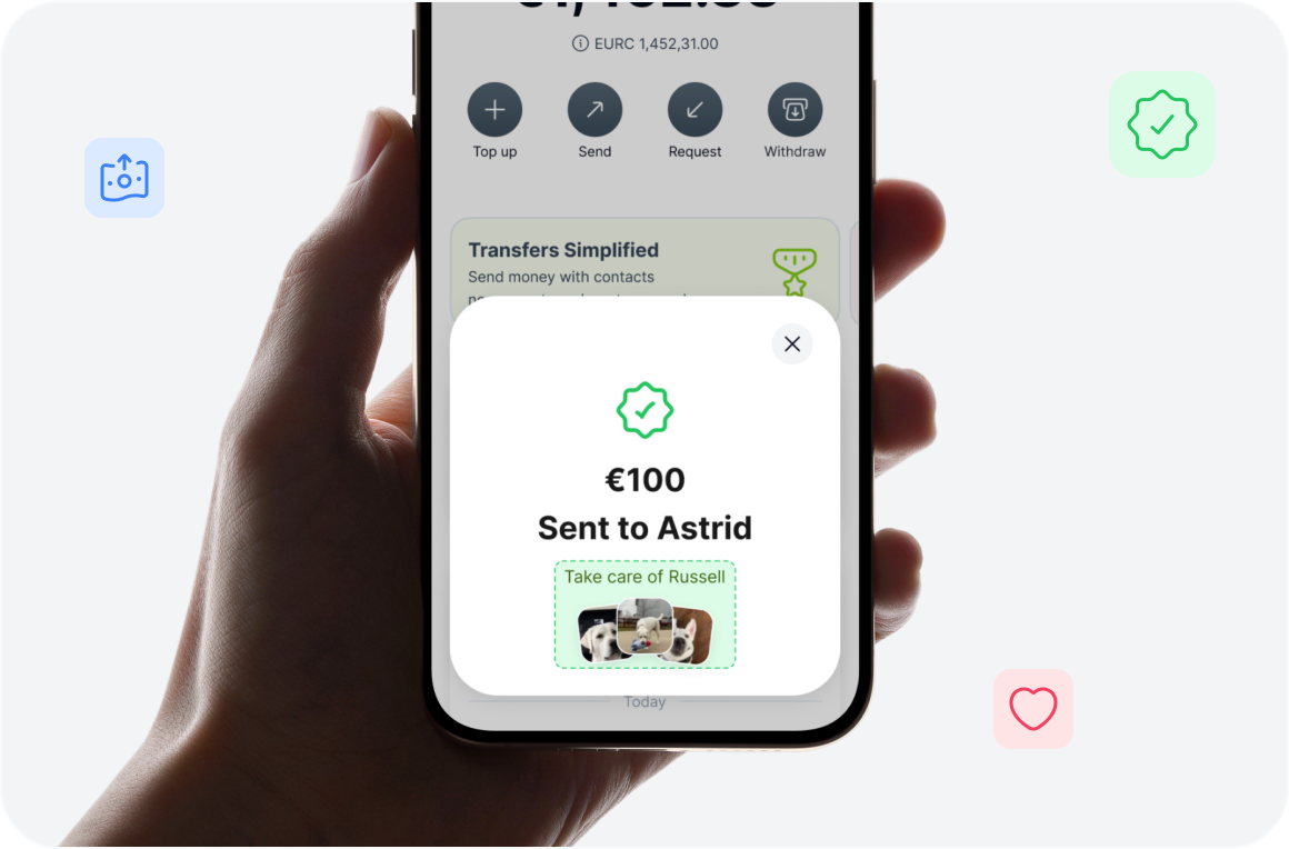 Free transfers between friends and family