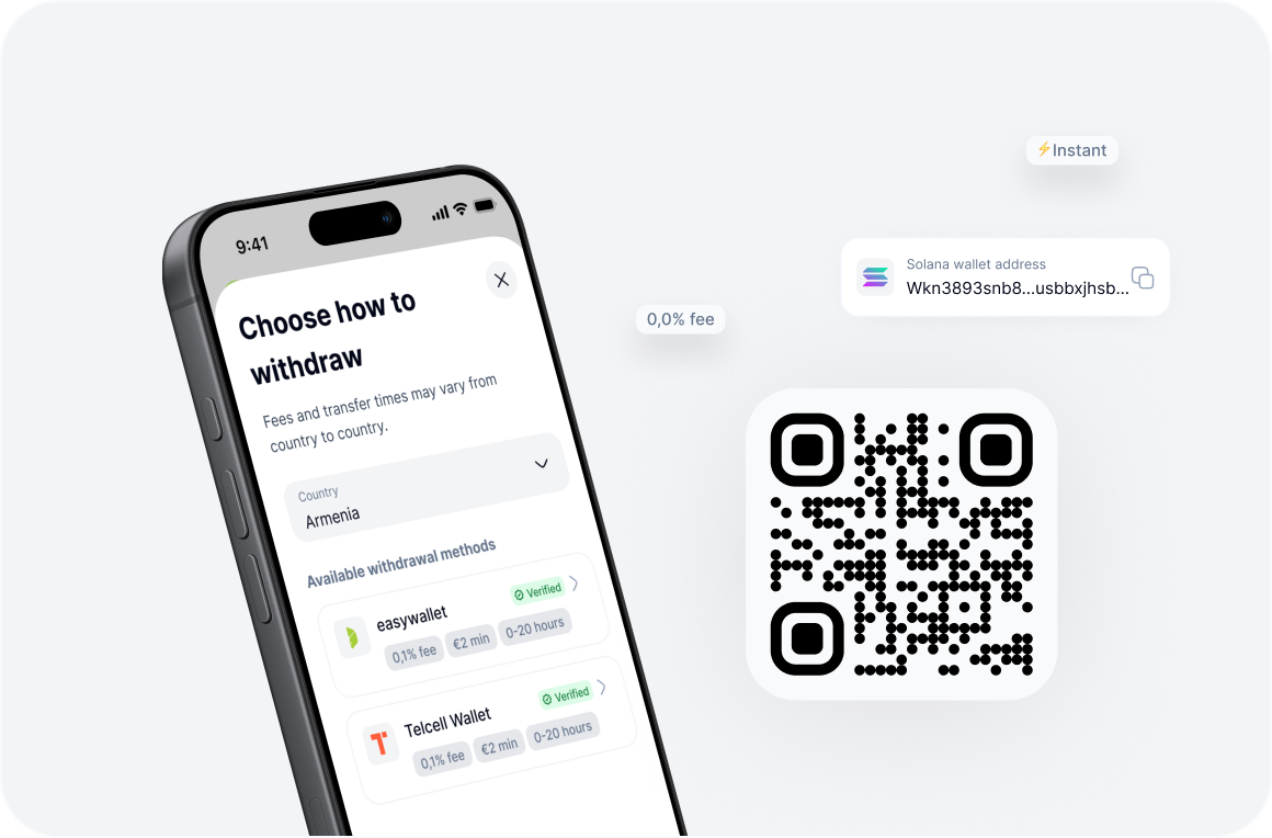 Top up and withdraw anytime